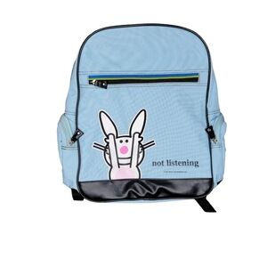 Happy bunny jim benton pastel blue not listening graphic backpack y2k 2000s
